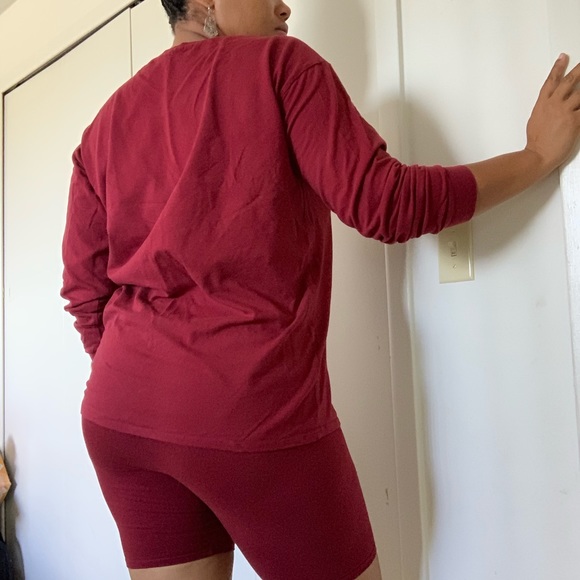 Burgundy “Biker Short” Set. - Picture 7 of 7